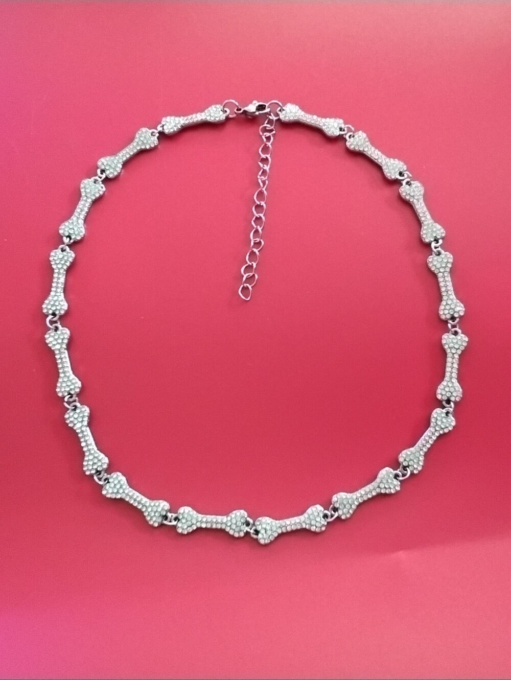Silver Bone-Link Choker Necklace - Women's Jewelry